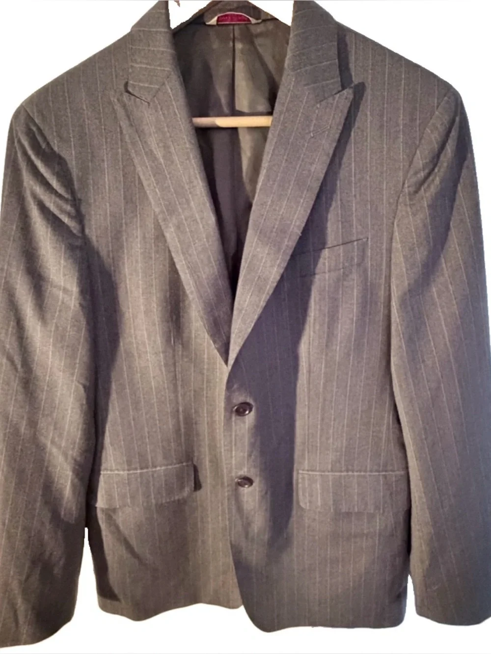 Banana Republic Sport Coat Men’s Size 40R Gray Chalk Stripe Wool Blend Blazer